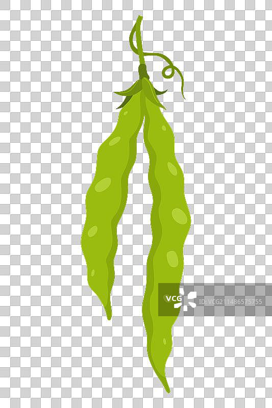 绿色豌豆荚蔬菜图标元素图片素材