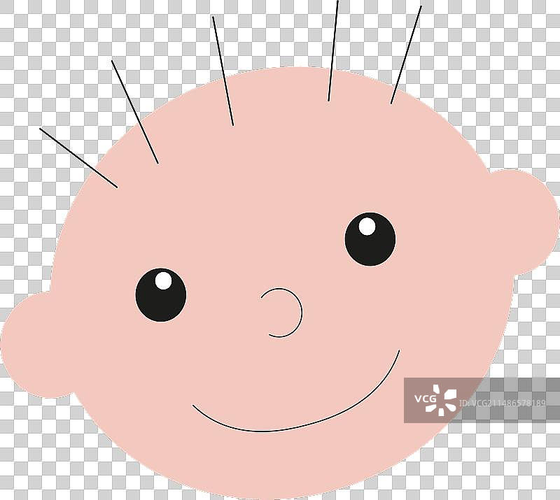 可爱的新生婴儿头像图片素材