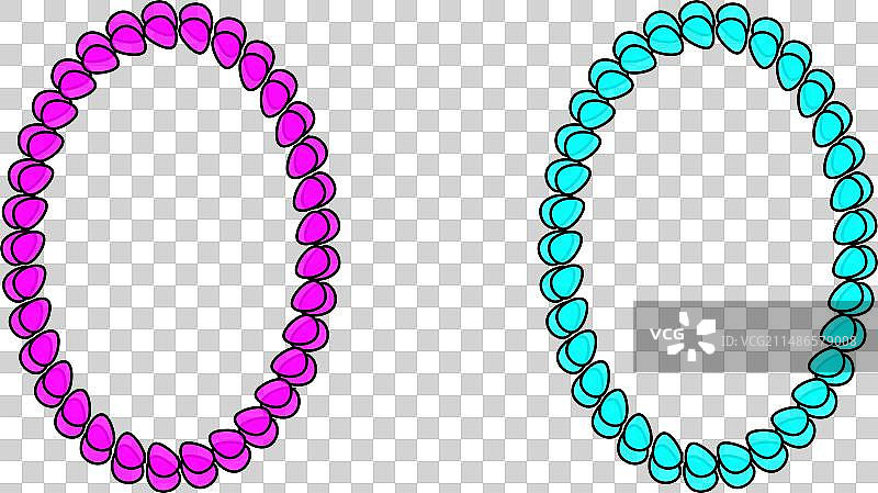 装饰椭圆框架套装图片素材