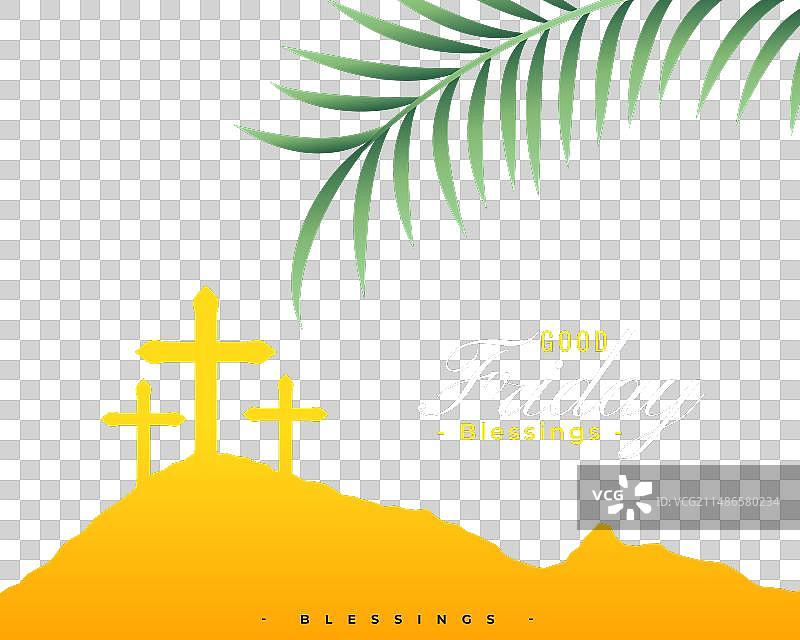 装饰性耶稣受难日文化背景图片素材