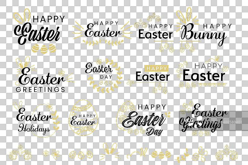 手写复活节问候语素材图片素材