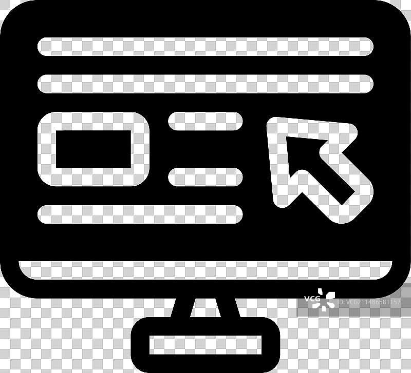 电脑图标数字营销概念轮廓图片素材