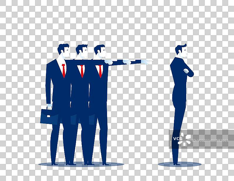 被同伴指责的商务人士图片素材