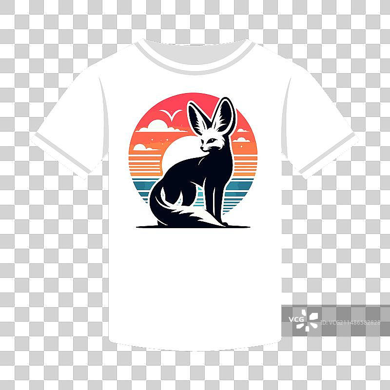 耳廓狐T恤设计图片素材