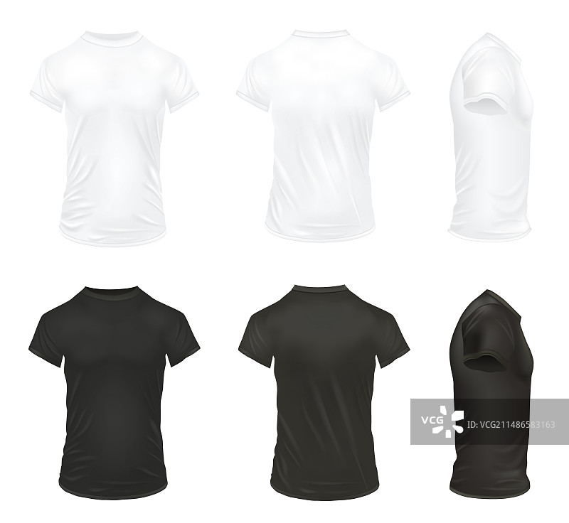 逼真T恤图标合集图片素材