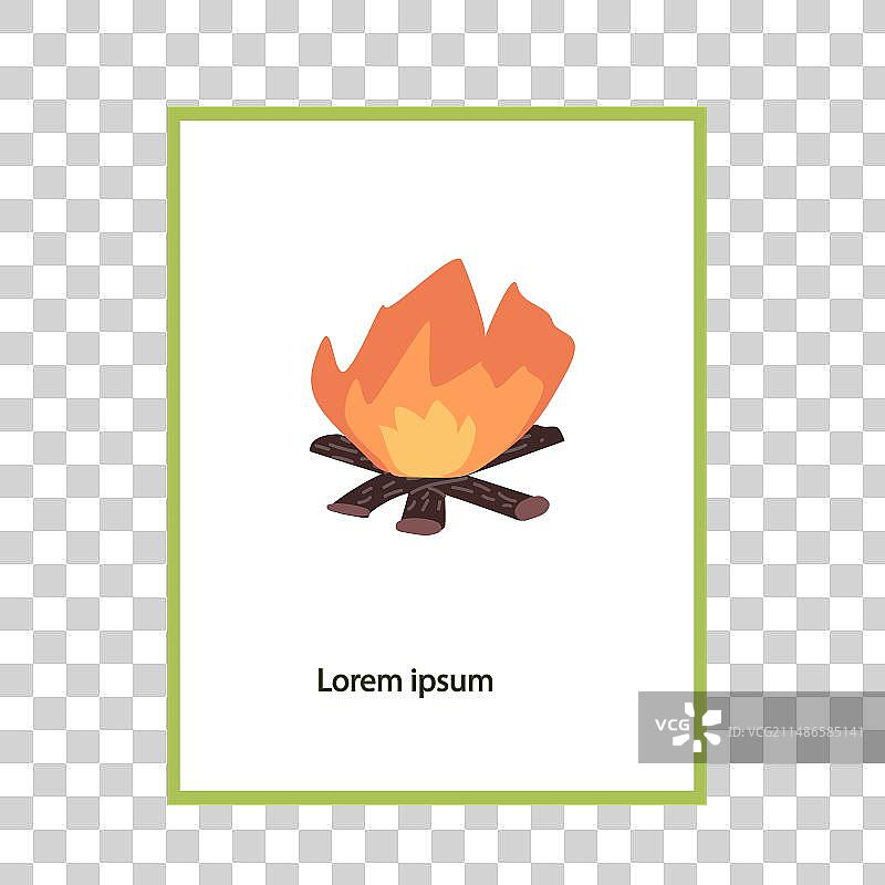 手绘卡通火焰木头颜色图标图片素材