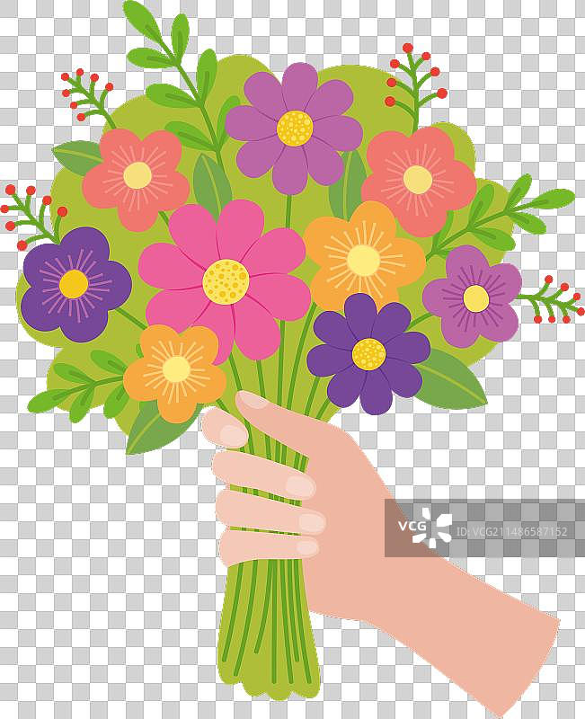 手中的花束图片素材
