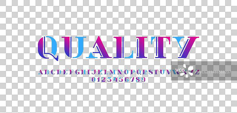 漂亮的字母衬线明亮装饰字体图片素材