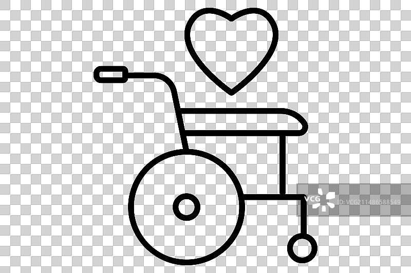 残疾人团结轮椅图标图片素材