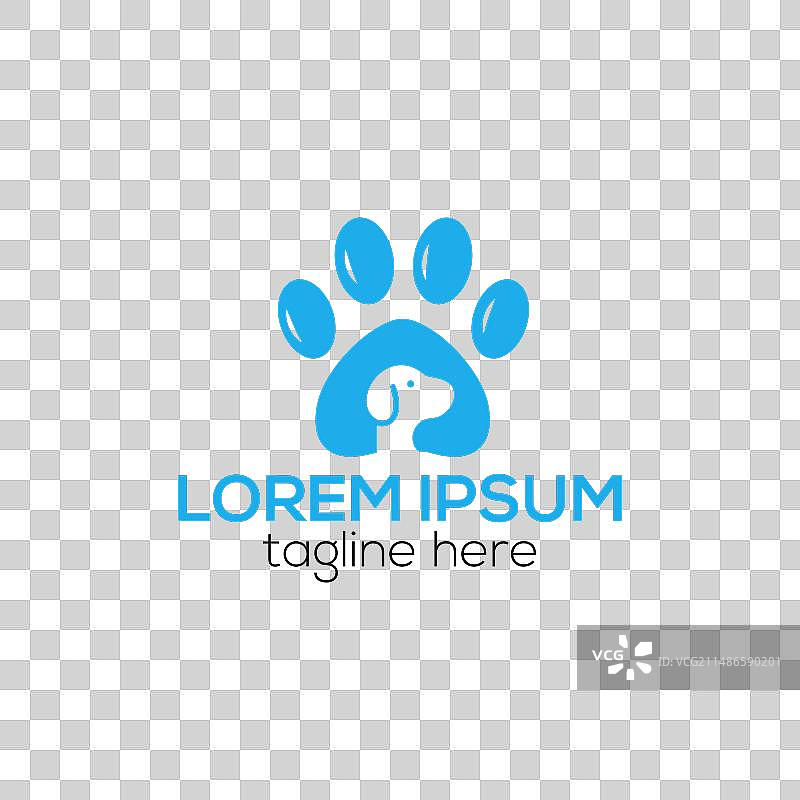 创意宠物爪子标志设计概念图片素材