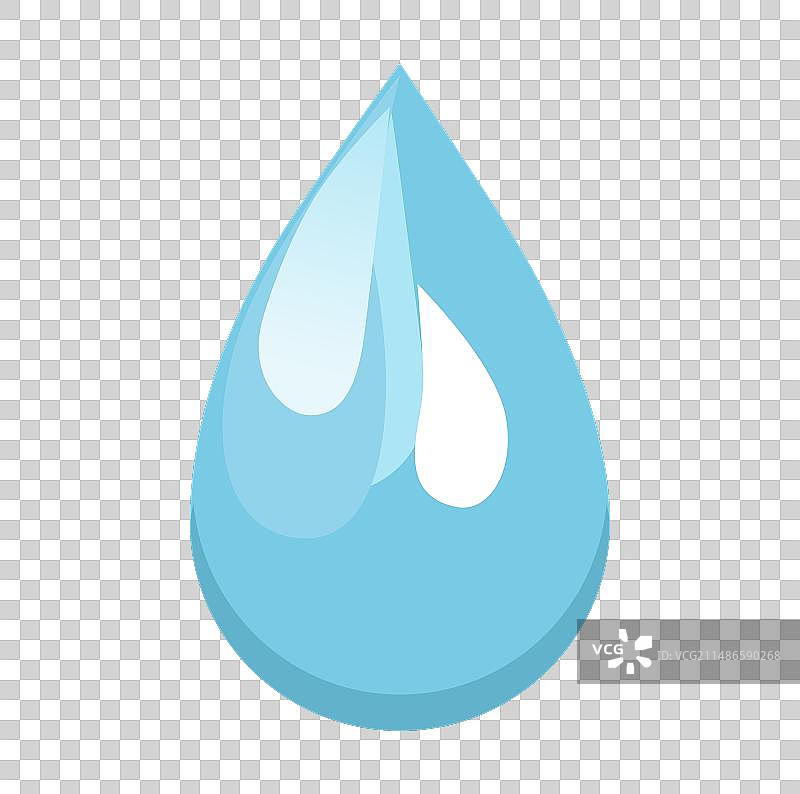 蓝色雨滴天气App图标图片素材