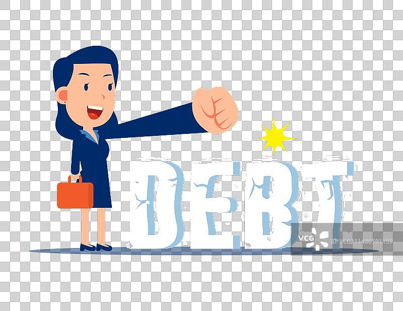 试图压碎重物的职业女性图片素材