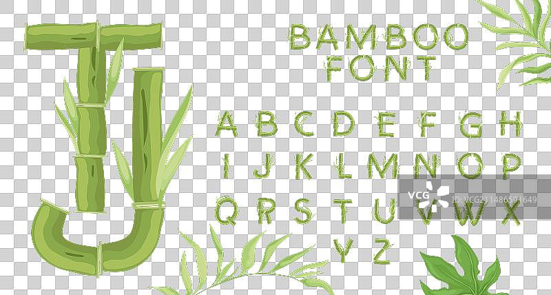竹子装饰艺术字体图片素材