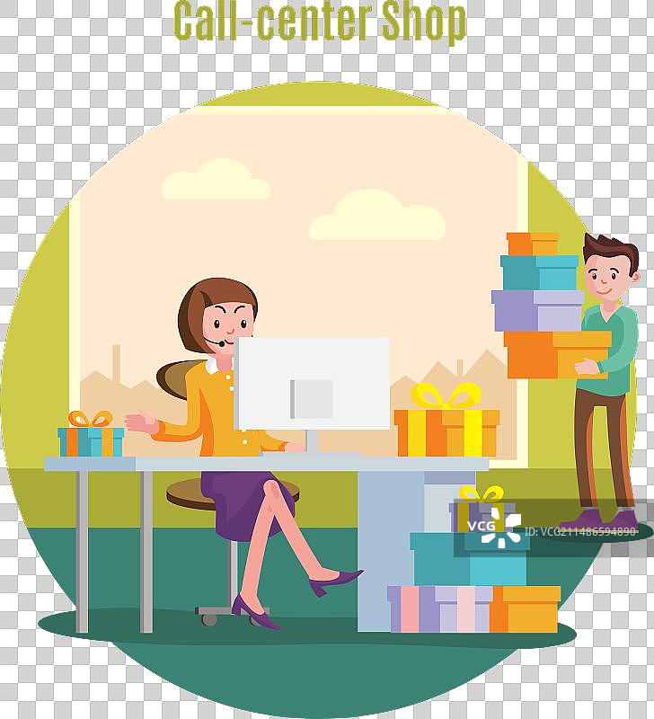 商店帮助热线服务概念图片素材