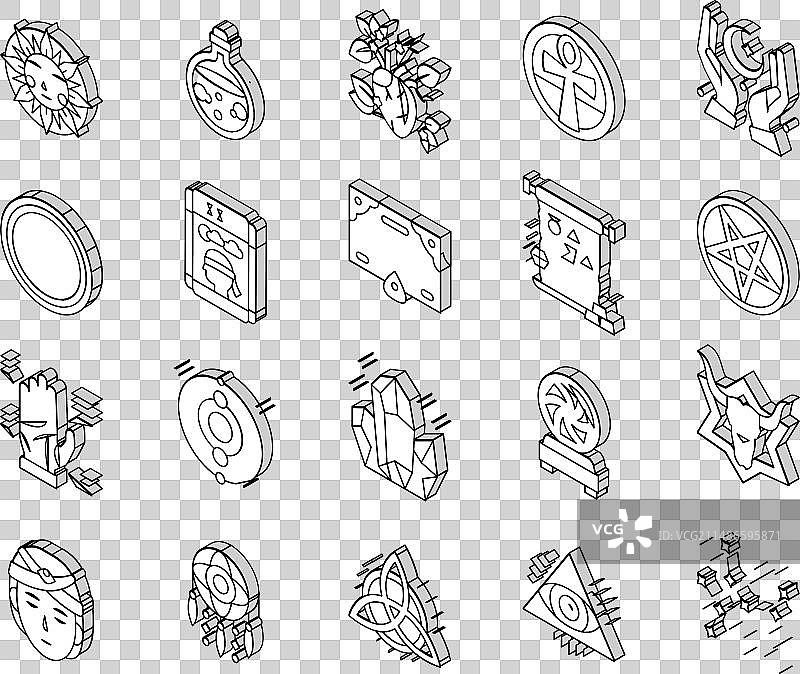 星象物体合集2.5D图标图片素材