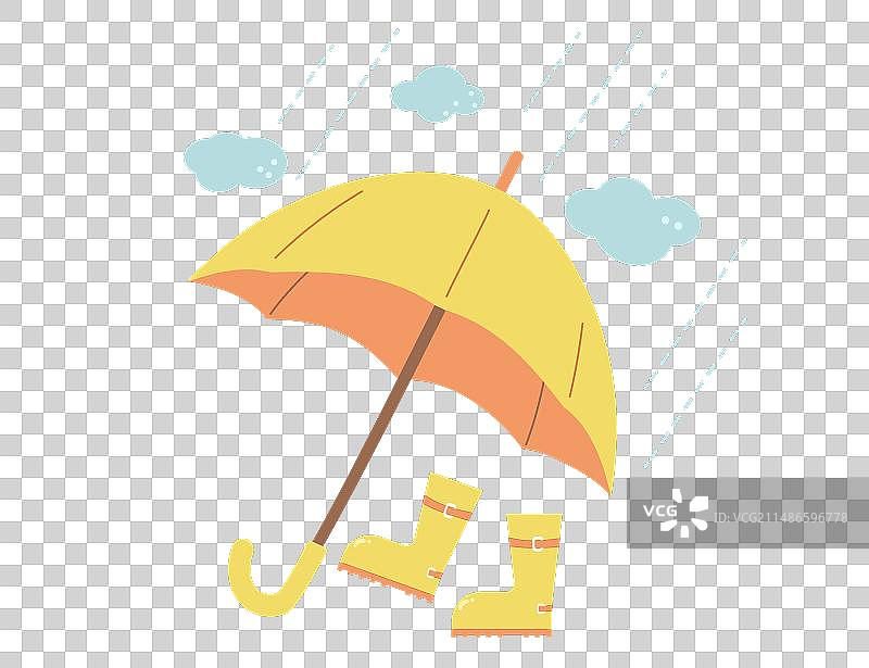雨天，雨靴，雨伞，乌云图片素材