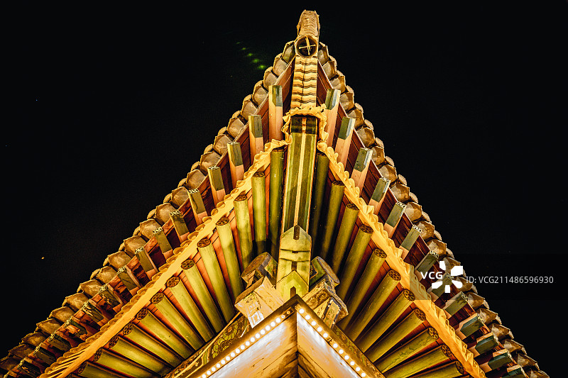 五台山广化寺夜景图片素材