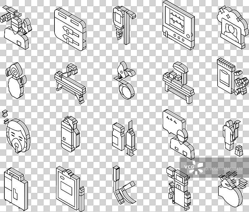 麻醉师工具系列2.5D图标图片素材