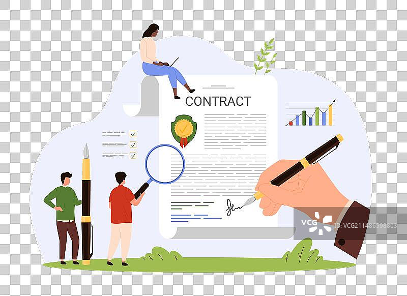 合同与许可检查法律文件图片素材