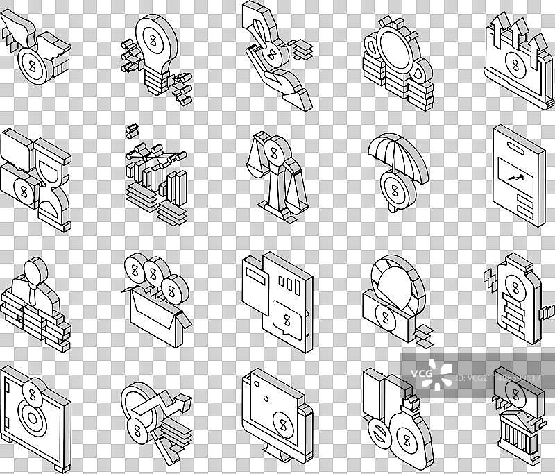 投资组合合集2.5D图标图片素材