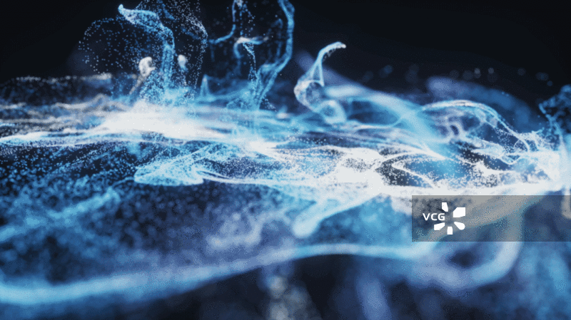 流动溶解的粒子3D渲染图片素材