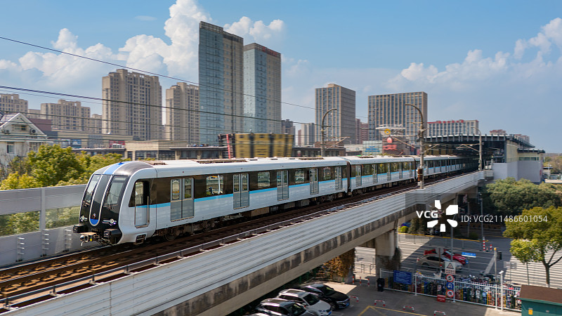 上海轨道交通地铁列车图片素材