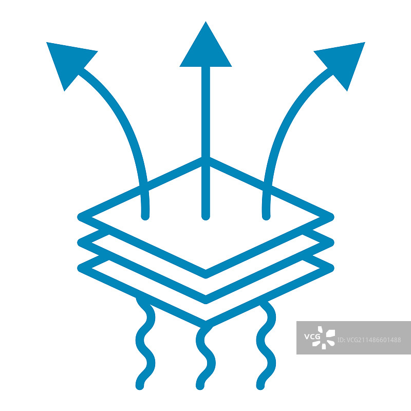 透气耐用防水材料图标图片素材