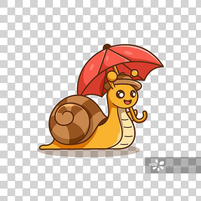 蜗牛吉祥物角色Logo设计图片素材