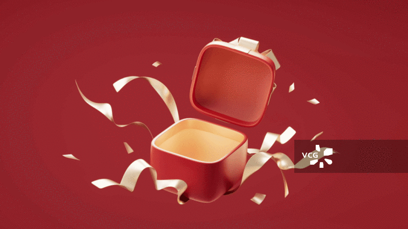 卡通电商节日礼物盒3D渲染图片素材