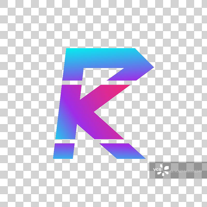 R K字母组合箭头运输健身运动标志图片素材