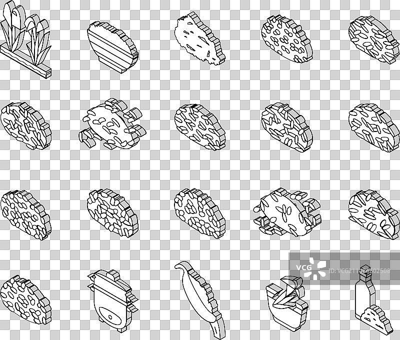 制作美食的米饭2.5D图标图片素材