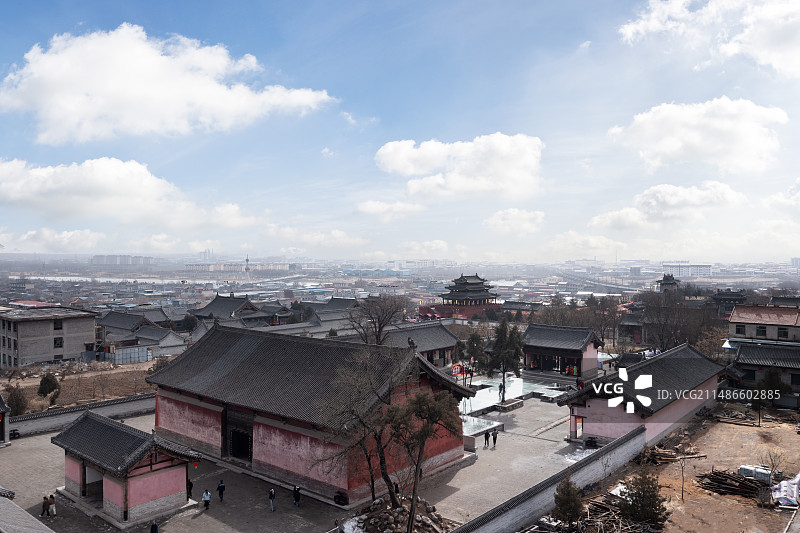 山西古建筑运城绛州大堂图片素材