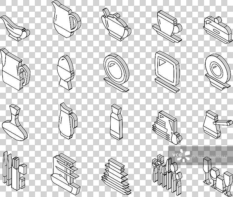 宴会或晚餐餐具2.5D图标图片素材