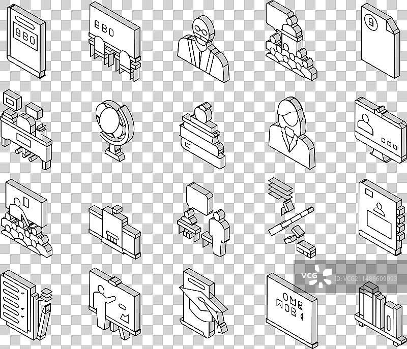 教师教育系列2.5D图标集图片素材