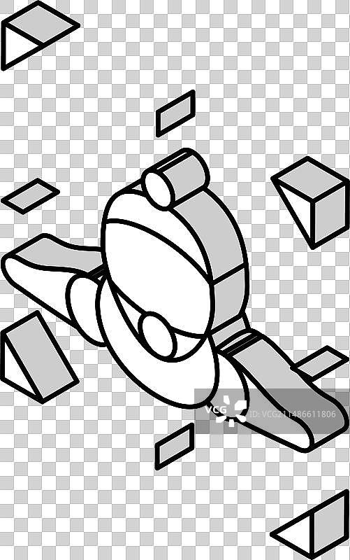 翼装飞行运动员视频2.5D图标图片素材