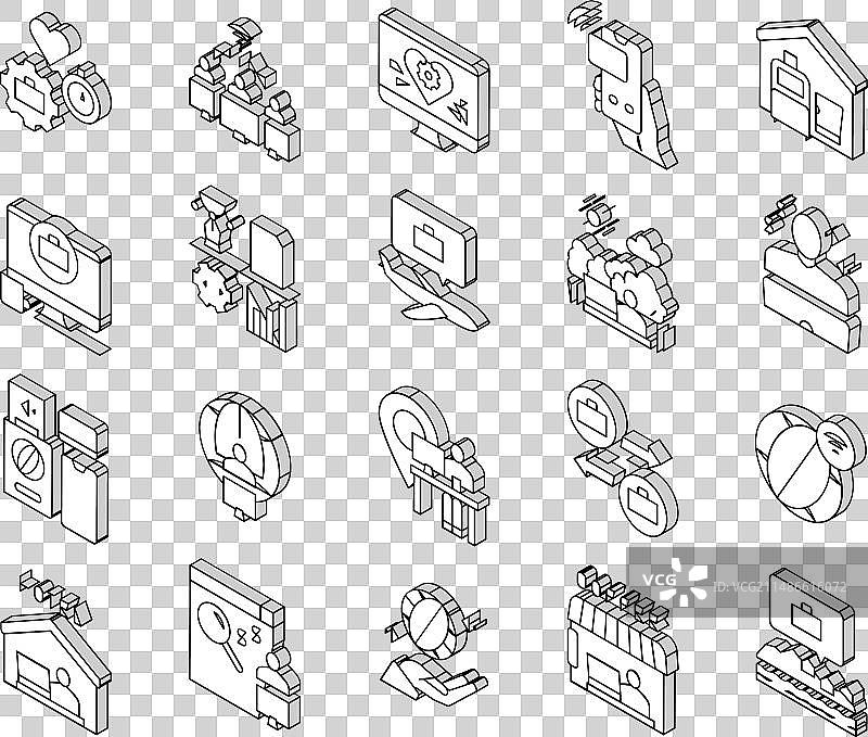 数字游民2.5D图标合集图片素材