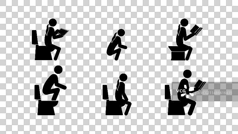 厕所图标简笔画图片素材