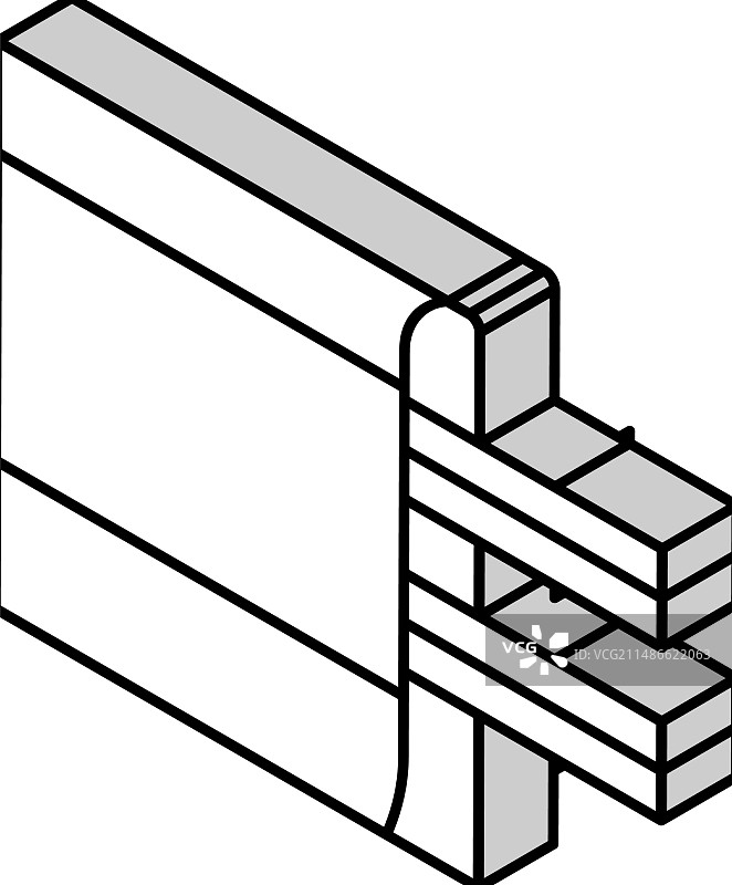 踢脚板等距电缆铺设图标图片素材