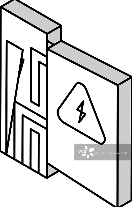 配电盘盒等距图标图片素材