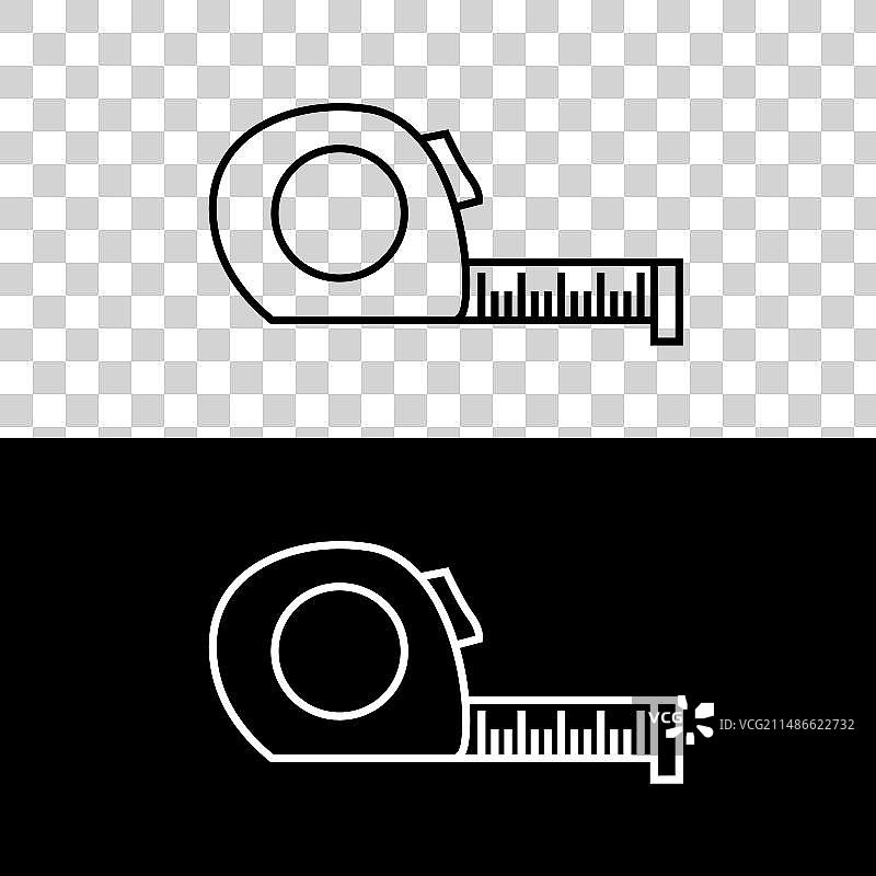 卷尺标尺线条图标图片素材