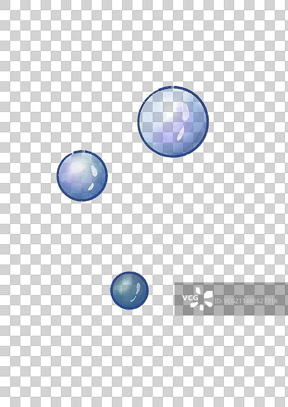 梦幻蓝色肥皂泡泡图片素材