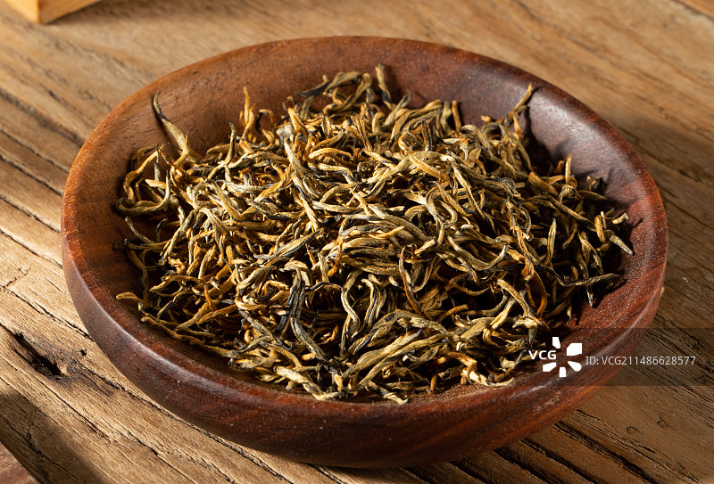 英德红茶茶叶特写金毛豪图片素材