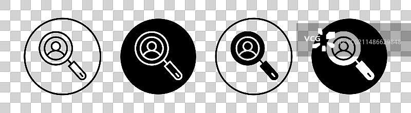 招聘图标集：职位空缺和目标受众图片素材