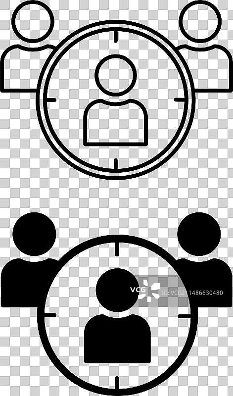 黑白观众图标目标图片素材