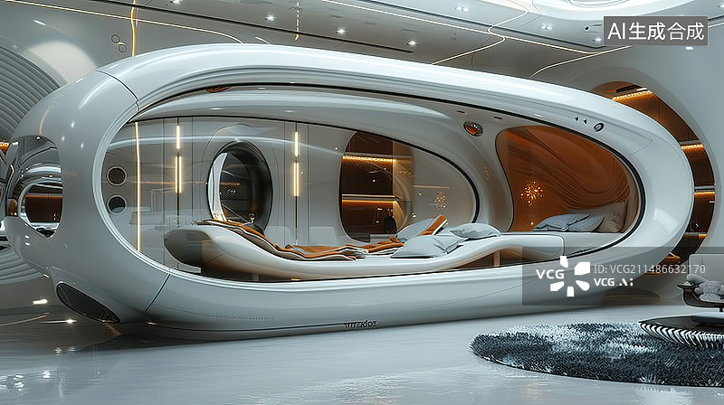 【AI数字艺术】新地标建筑中庭内部图片素材