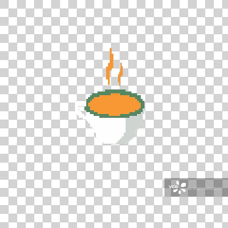 茶叶像素艺术风格图标模板图片素材