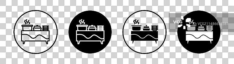 宴会餐饮自助餐图标集锦图片素材