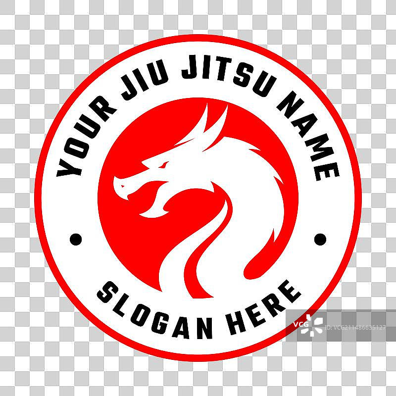 龙形柔术标志设计模板图片素材