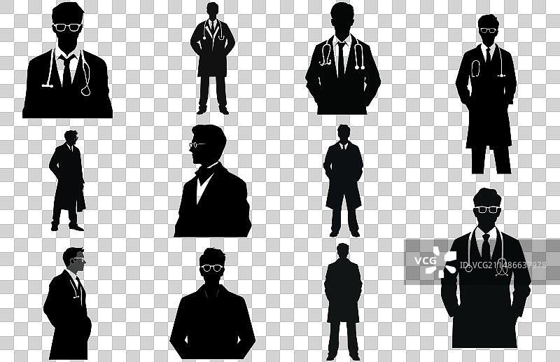 医生剪影活动图片素材