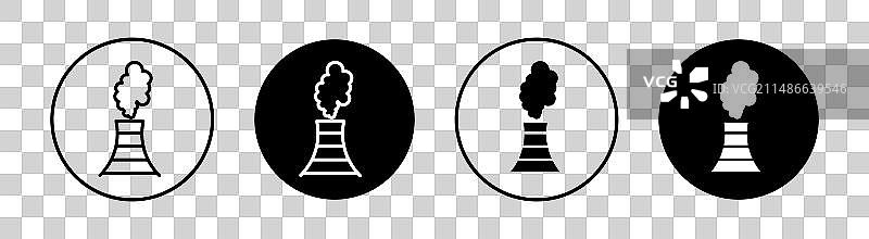 烟囱烟雾图标合集：砖房壁炉图片素材